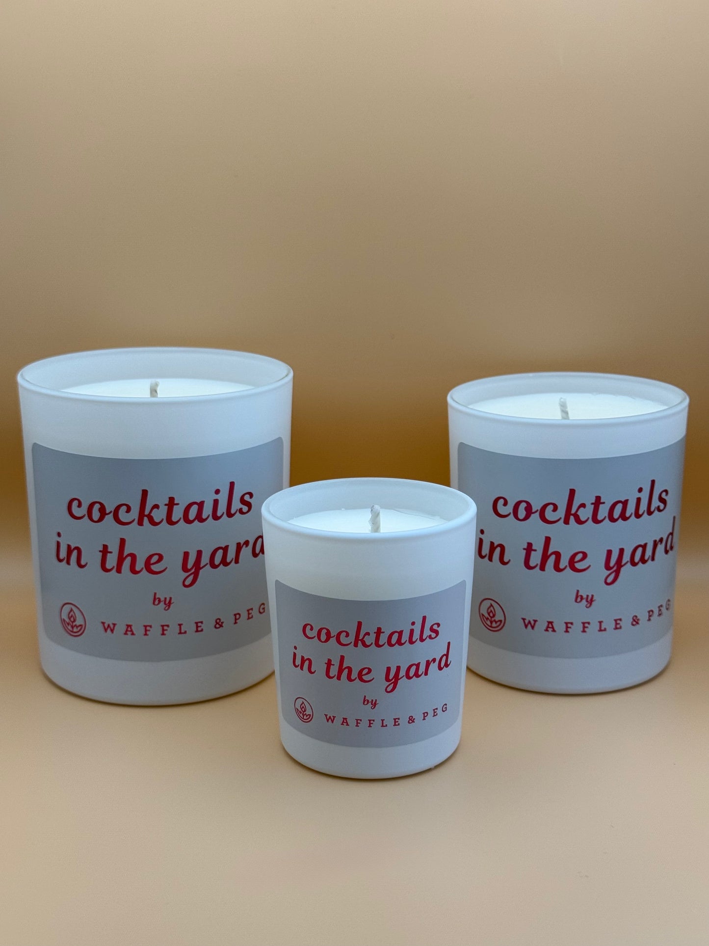 cocktails in the yard candle - white