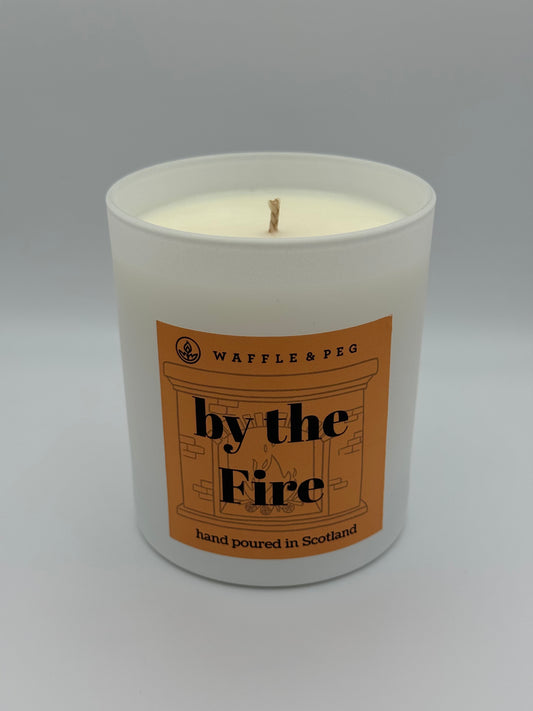 by the fire candle