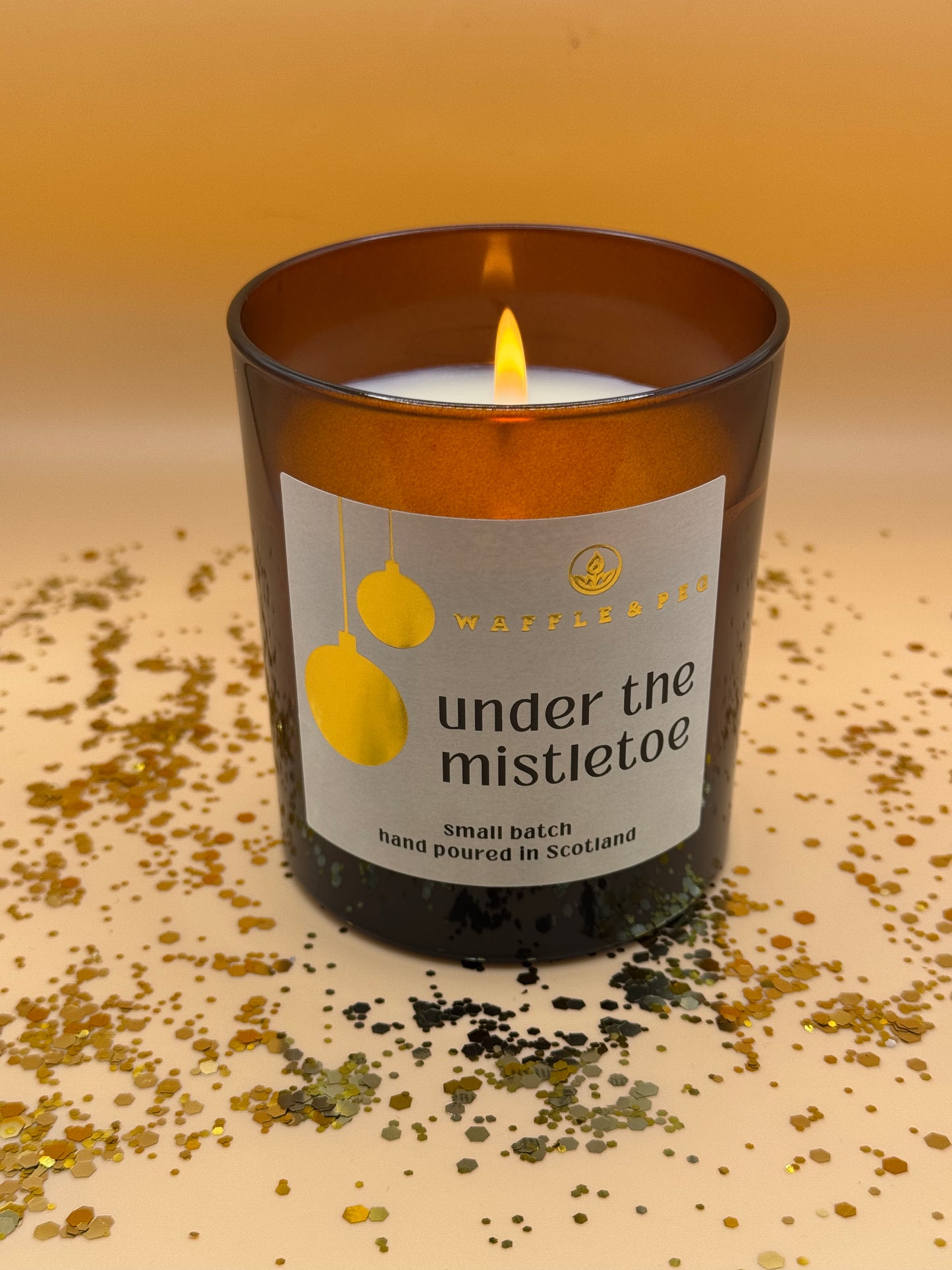 under the mistletoe - candle