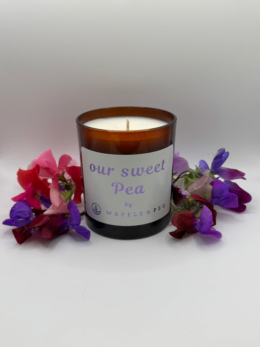 our sweet Pea candle - amber